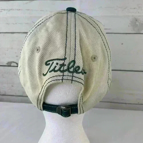Titleist Baseball Hat Cap Adjustable Strap Green And White. - Picture 6 of 6